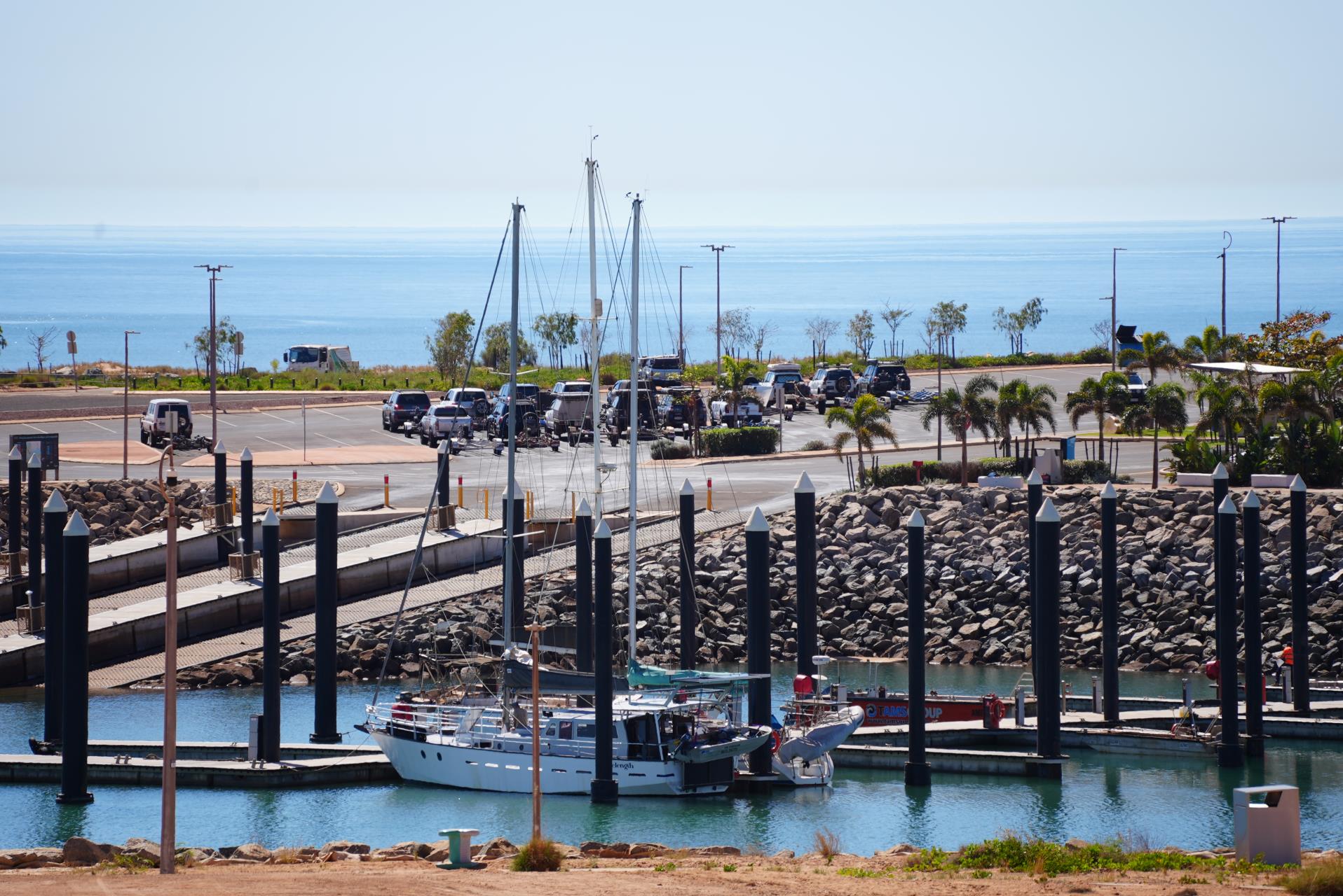 The Spoilbank Marina development included landscaped areas, shaded gathering spaces, play elements and cultural connections